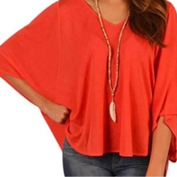 Zoa New York Redish Pink V-Neck Blouse XS - Picture 6 of 6